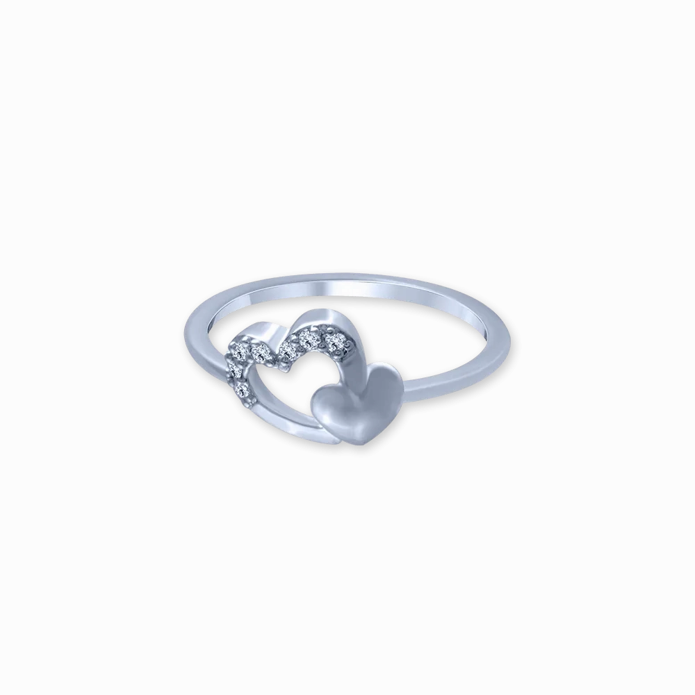 18k (750) White Gold And Diamond Ring For Women