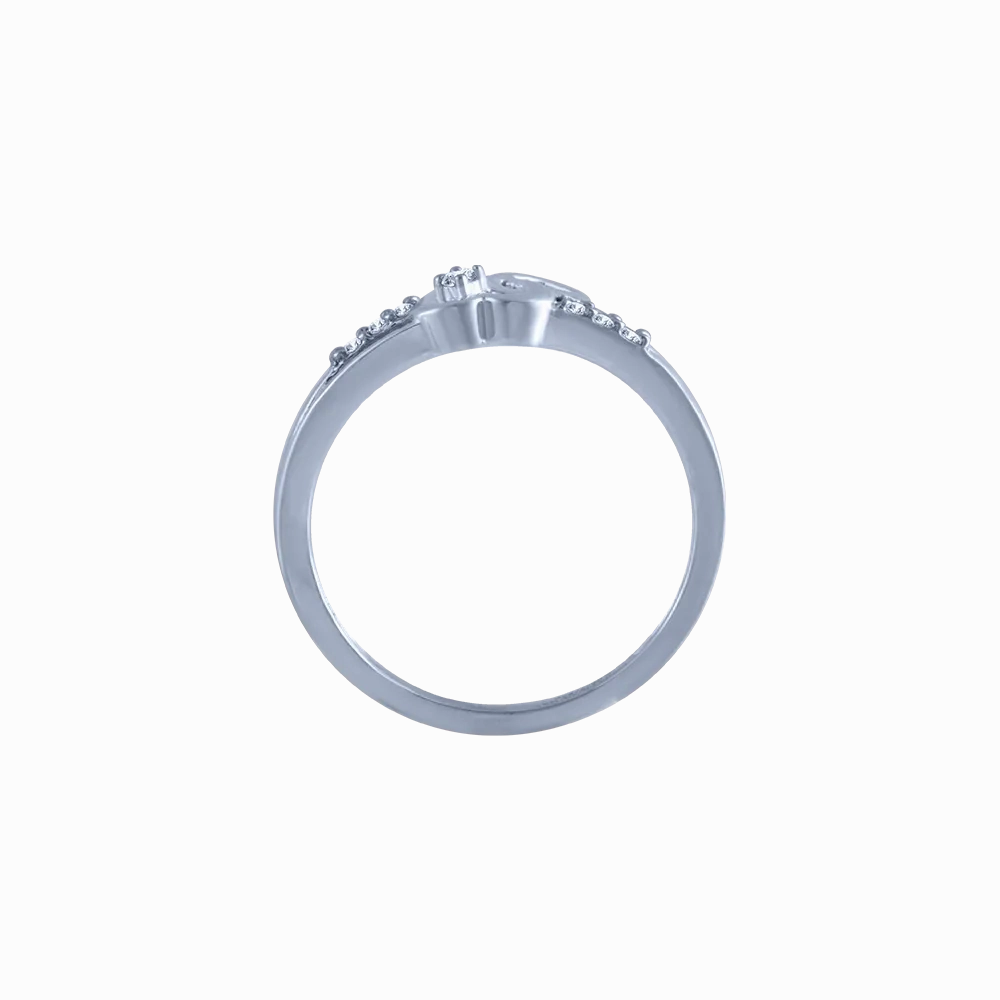 18k (750) White Gold And Diamond Ring For Women