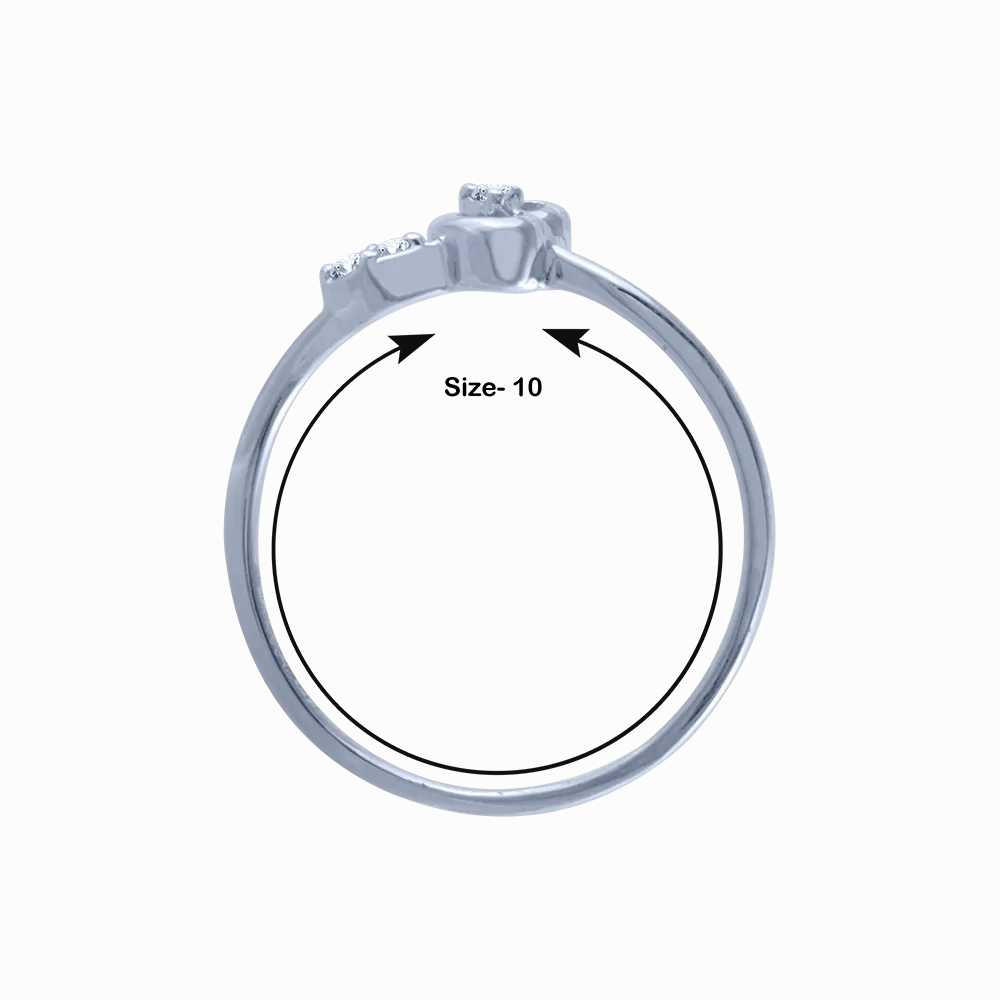 18k (750) White Gold And Diamond Ring For Women