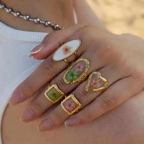 18K Gold-Plated Geometric Ring 