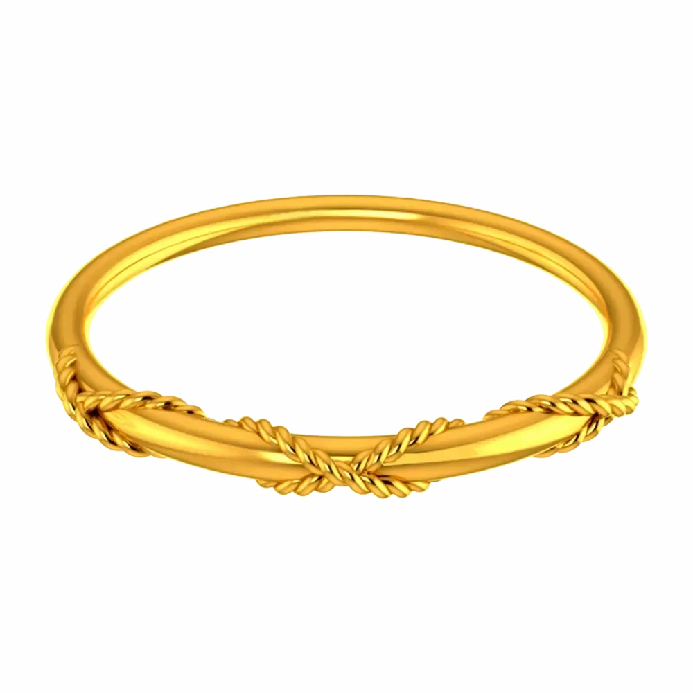 18k Gold Ring With A Rope Design