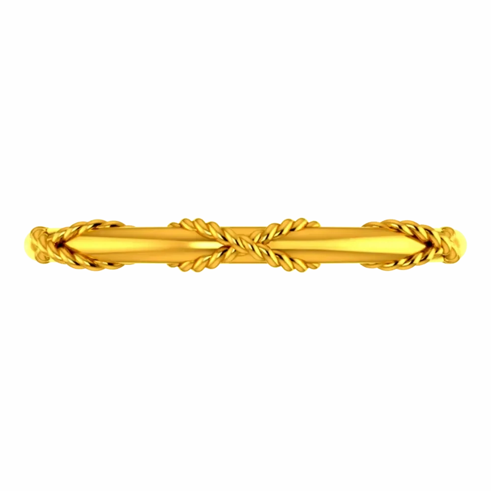 18k Gold Ring With A Rope Design