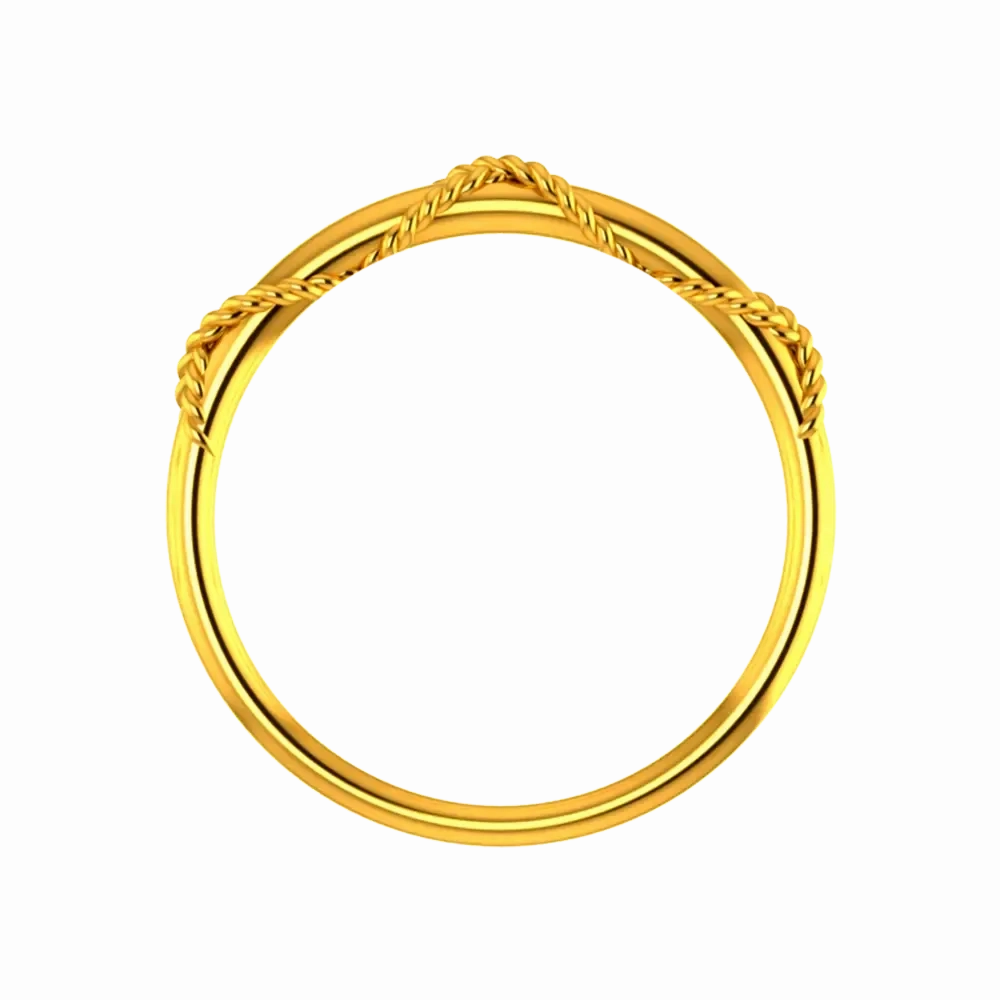 18k Gold Ring With A Rope Design