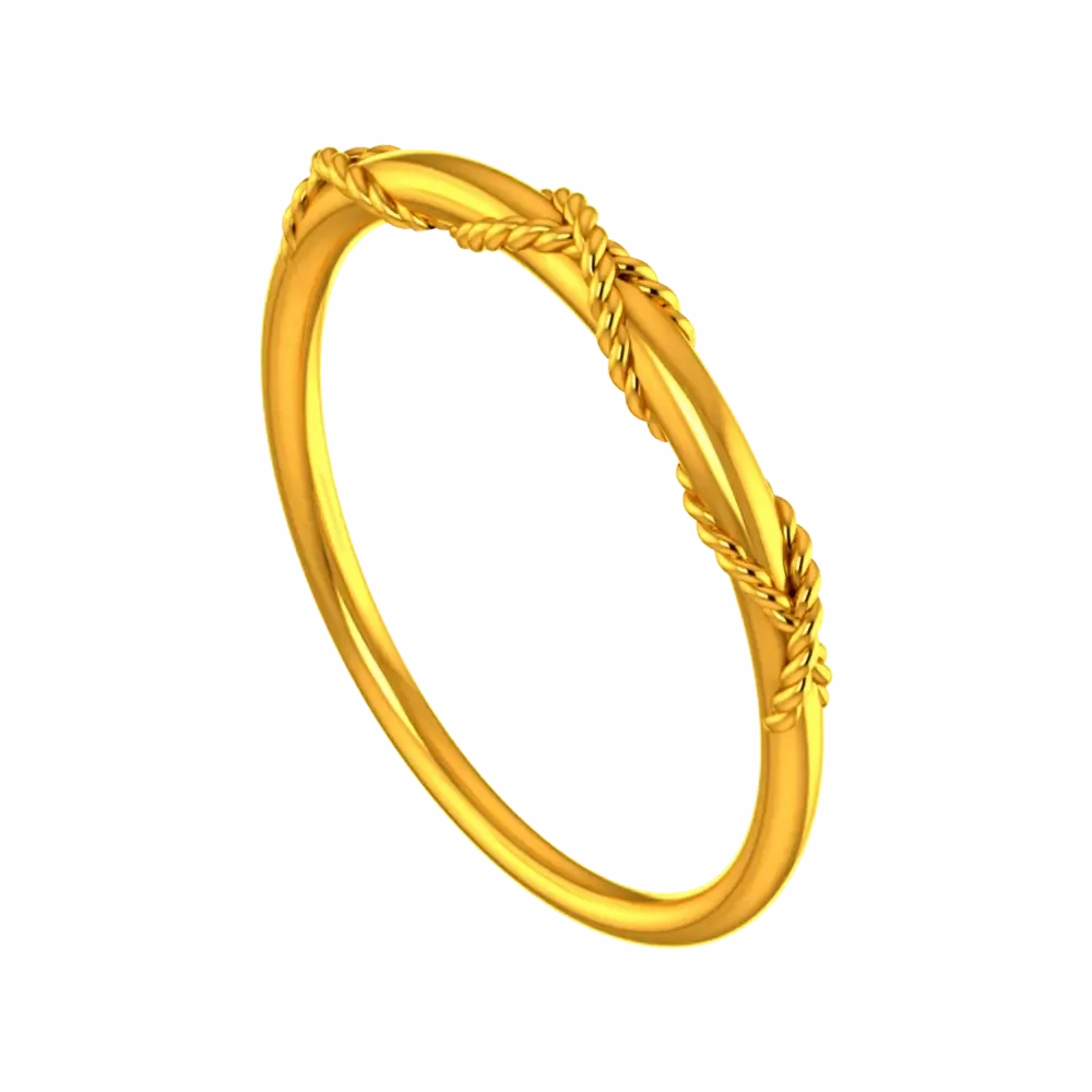 18k Gold Ring With A Rope Design