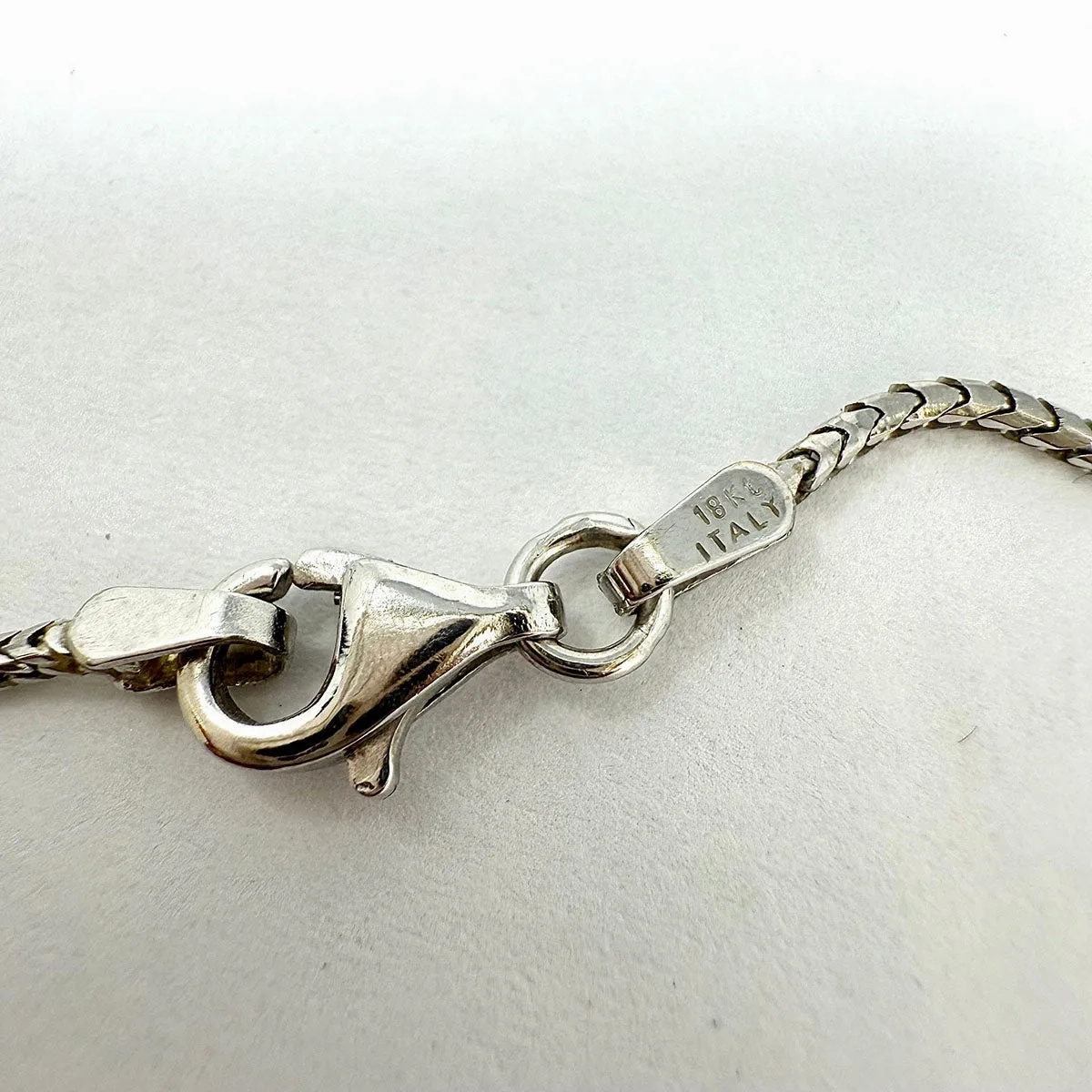 18K White Gold Necklace with .25ct Bezel Set Diamond