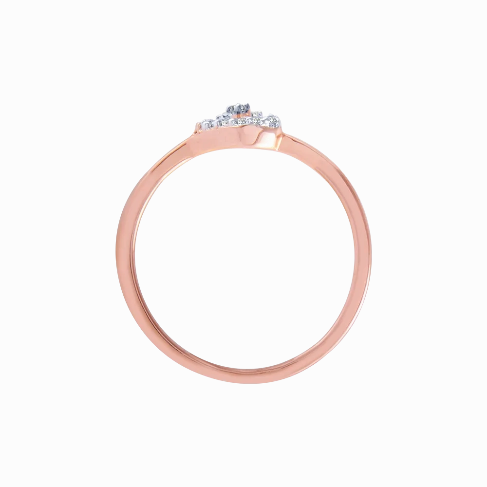 18KT (750) Rose Gold And Diamond Ring For Women
