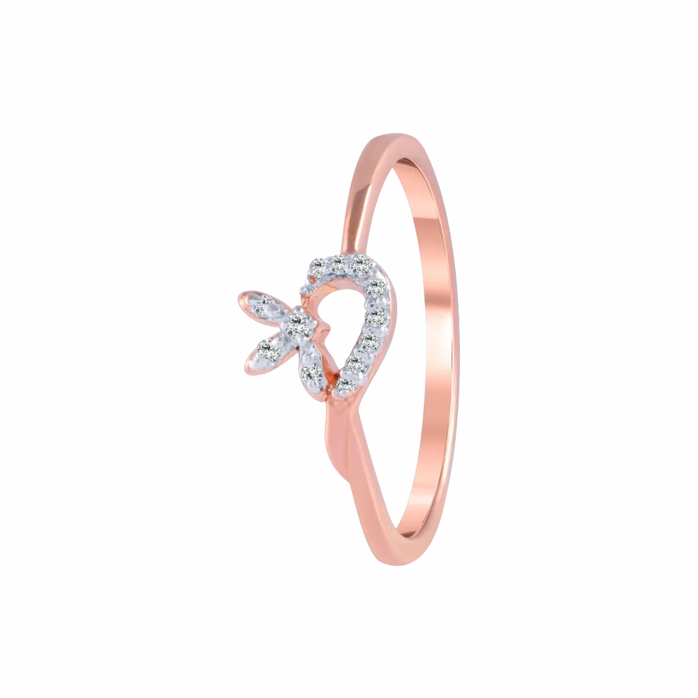 18KT (750) Rose Gold And Diamond Ring For Women