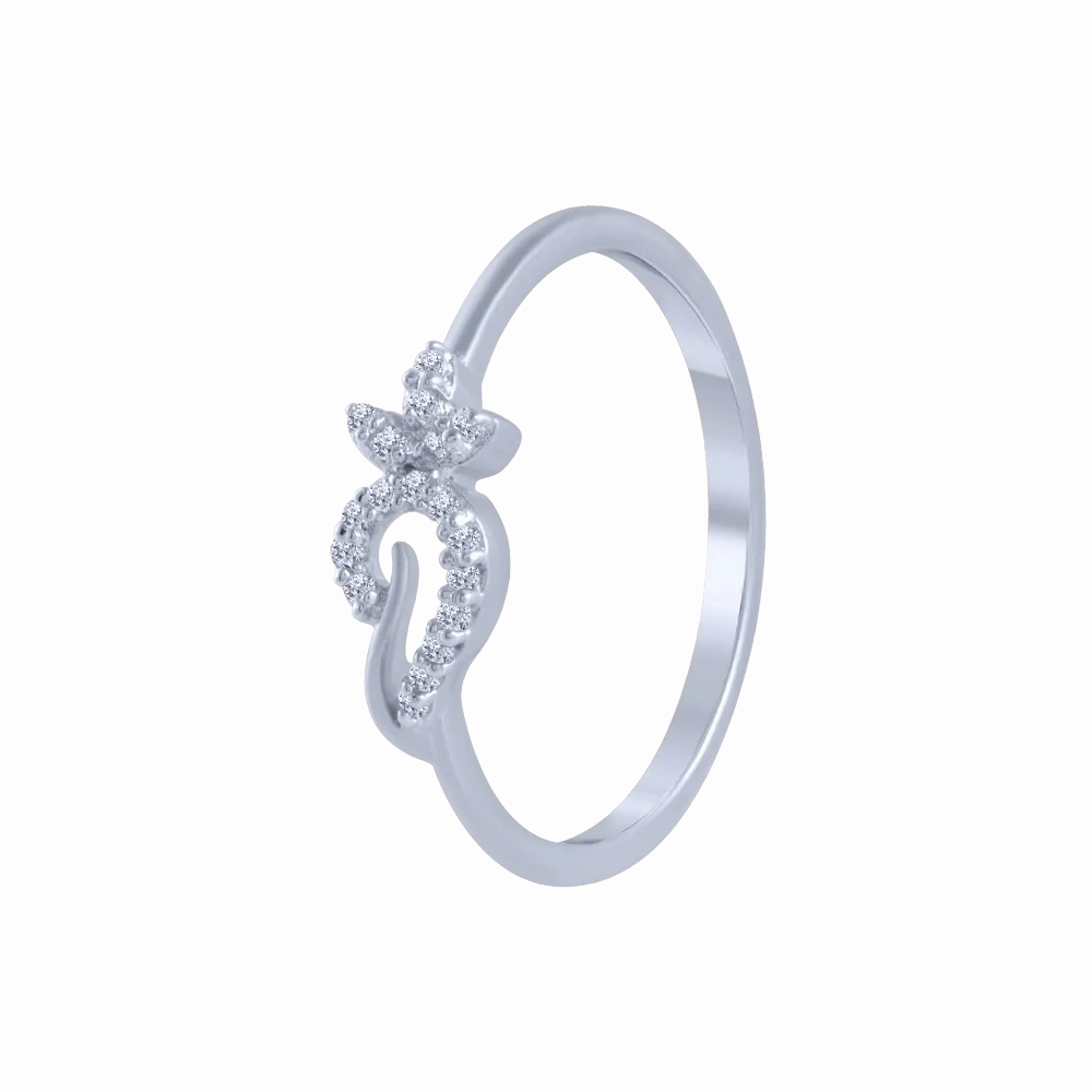 18KT (750) White Gold And Diamond Ring For Women