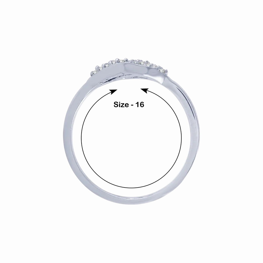 18KT (750) White Gold And Diamond Ring For Women