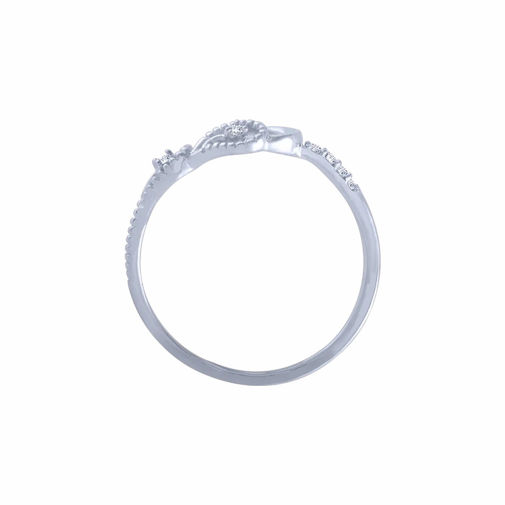 18KT (750) White Gold And Diamond Ring For Women