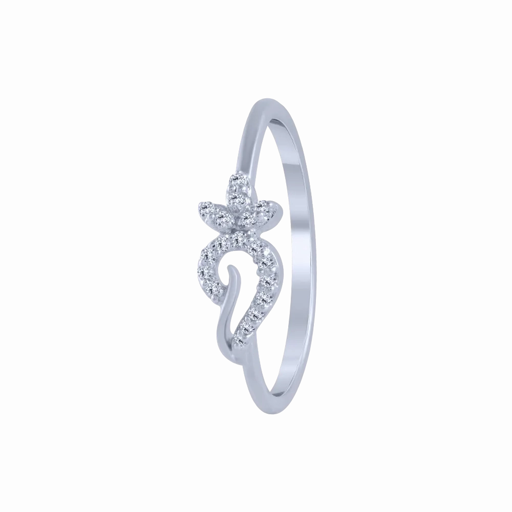 18KT (750) White Gold And Diamond Ring For Women
