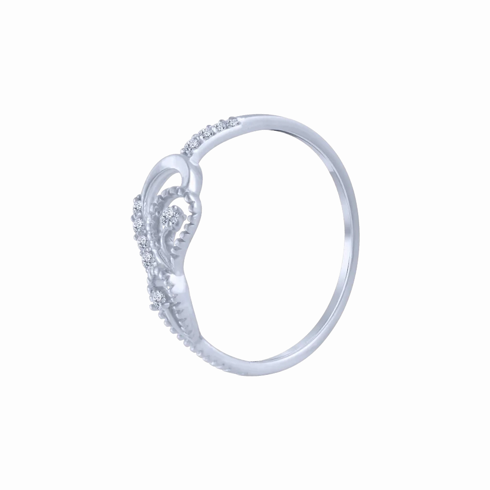 18KT (750) White Gold And Diamond Ring For Women