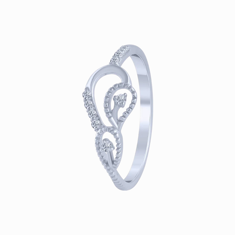 18KT (750) White Gold And Diamond Ring For Women