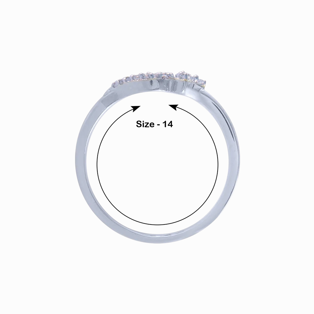 18KT (750) White Gold And Diamond Ring For Women