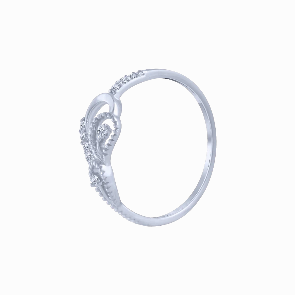 18KT (750) White Gold And Diamond Ring For Women