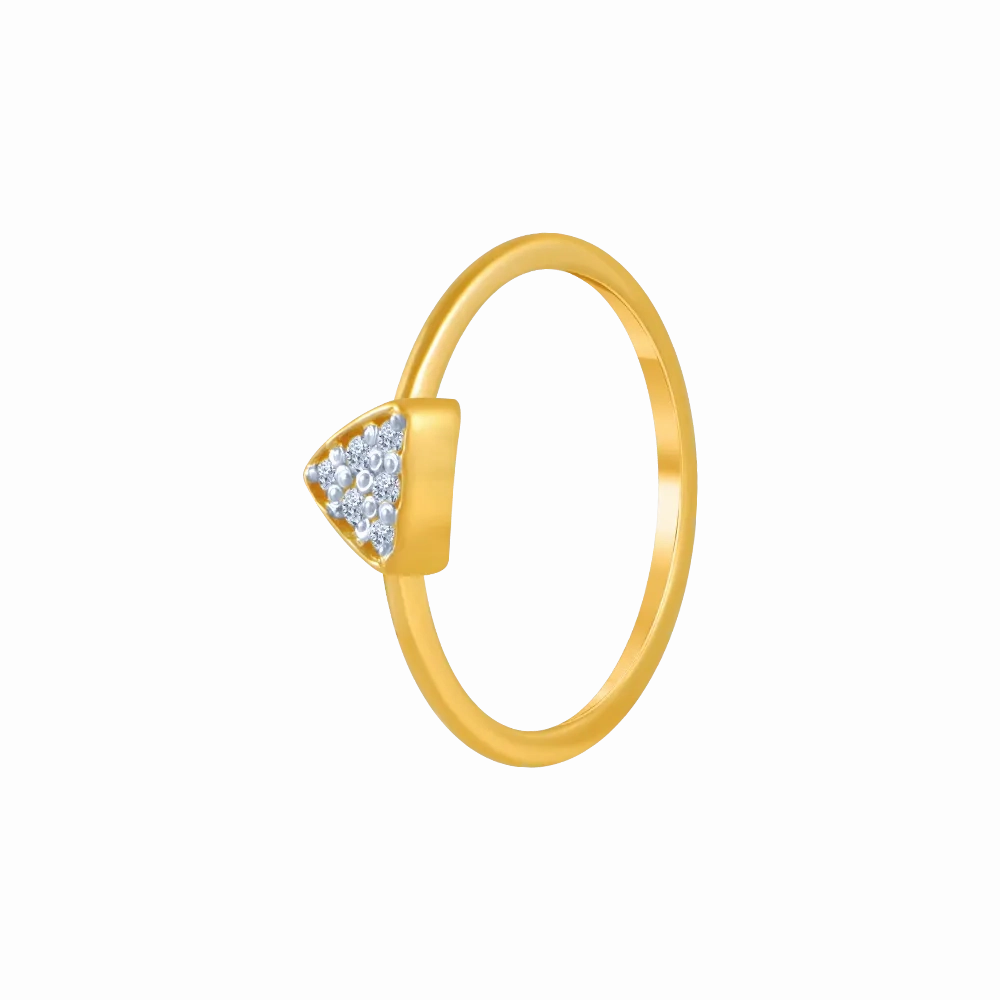 18KT (750) Yellow Gold And Diamond Ring For Women