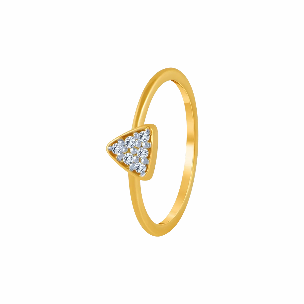 18KT (750) Yellow Gold And Diamond Ring For Women