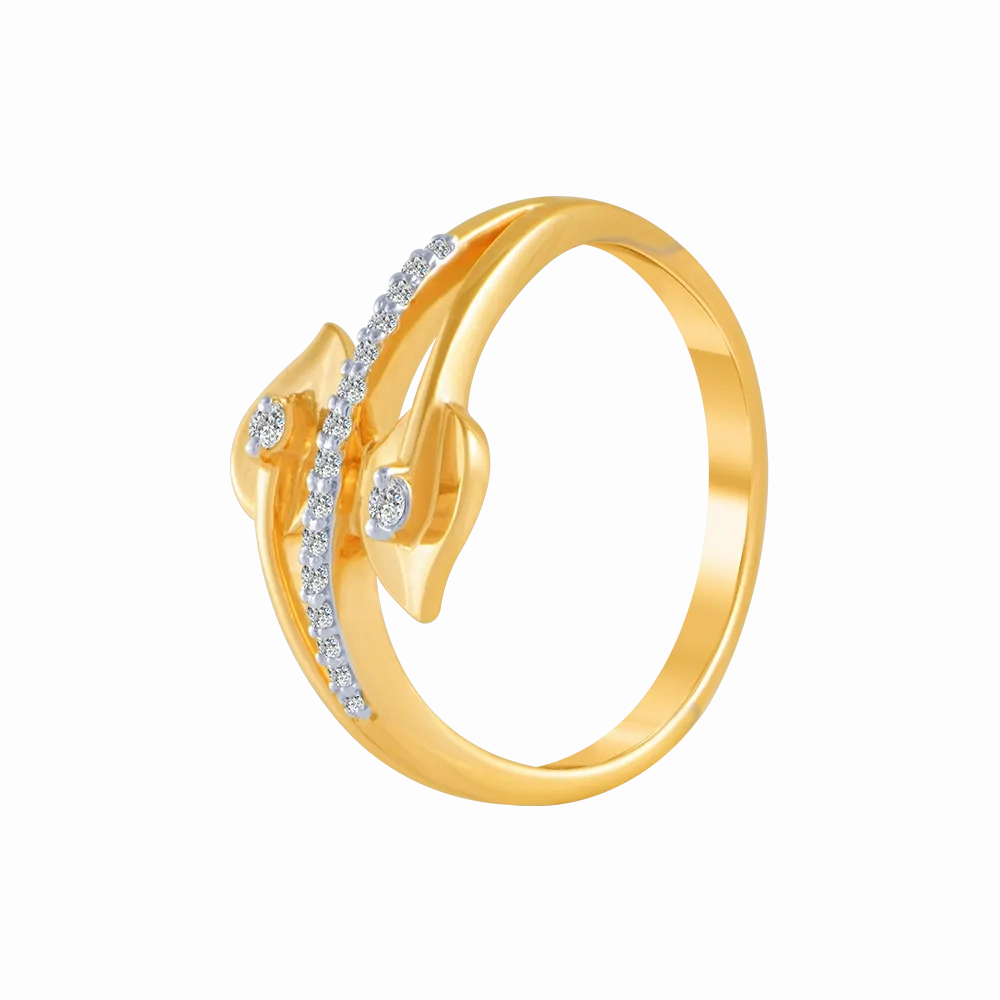 18KT (750) Yellow Gold And Diamond Ring For Women