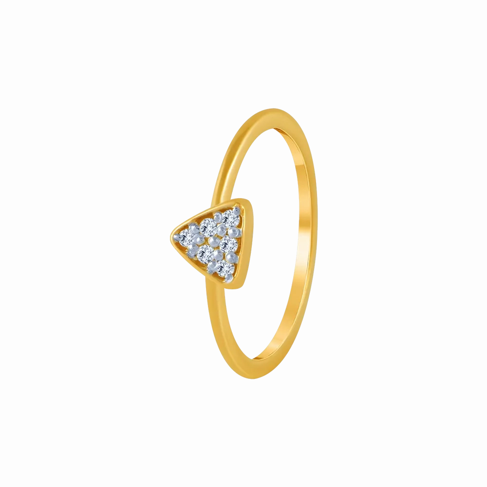 18KT (750) Yellow Gold And Diamond Ring For Women