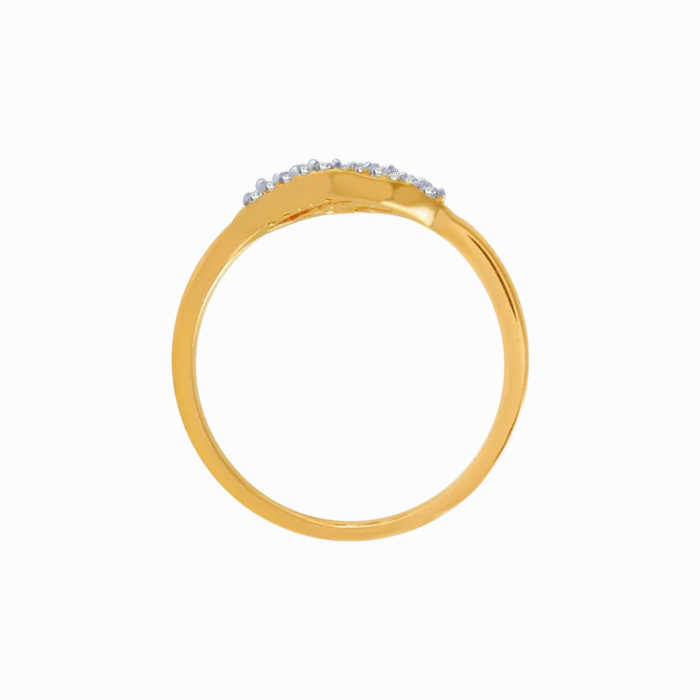 18KT (750) Yellow Gold And Diamond Ring For Women