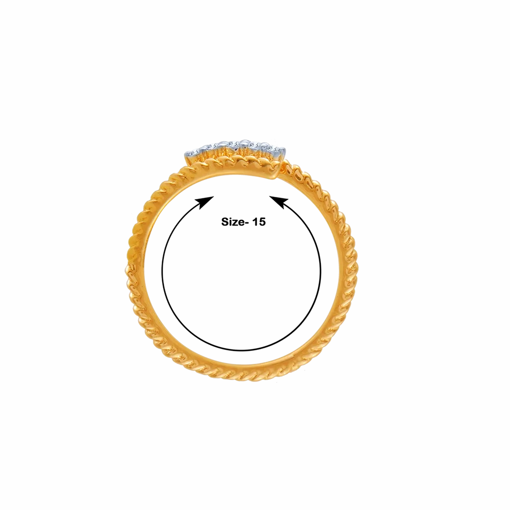 18KT (750) Yellow Gold And Diamond Ring For Women