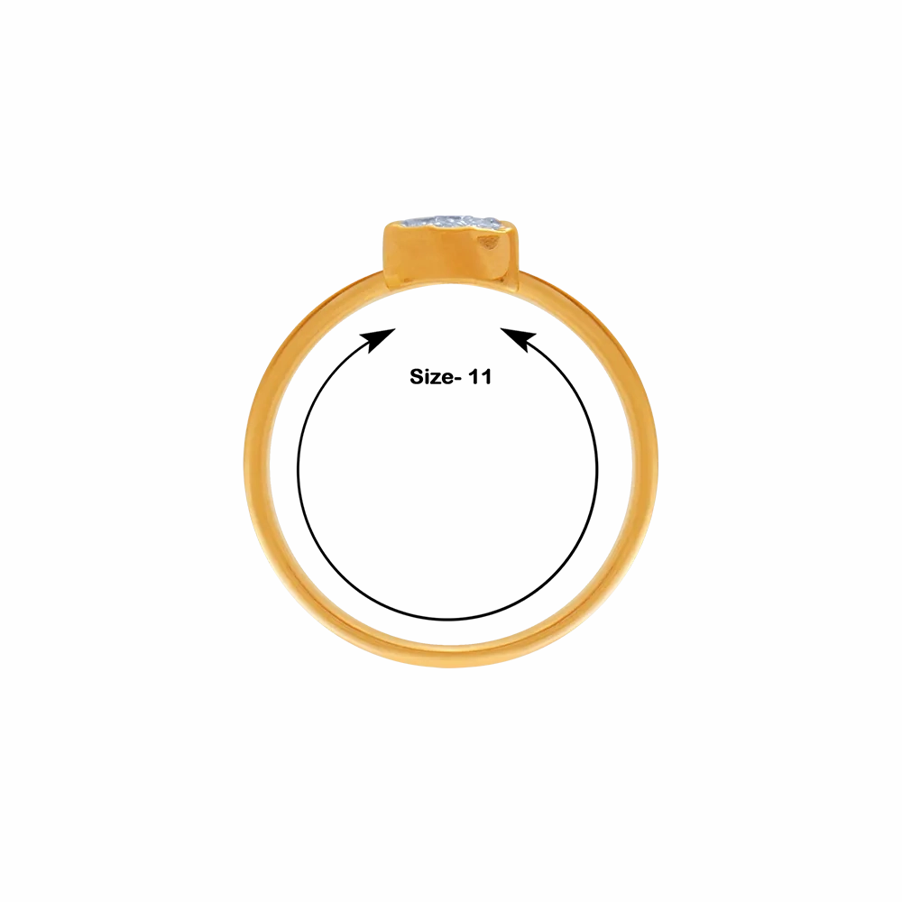 18KT (750) Yellow Gold And Diamond Ring For Women