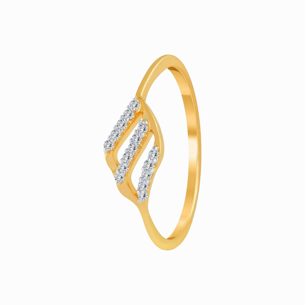 18KT (750) Yellow Gold And Diamond Ring For Women