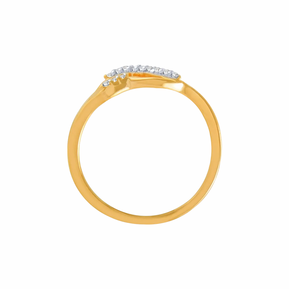 18KT (750) Yellow Gold And Diamond Ring For Women