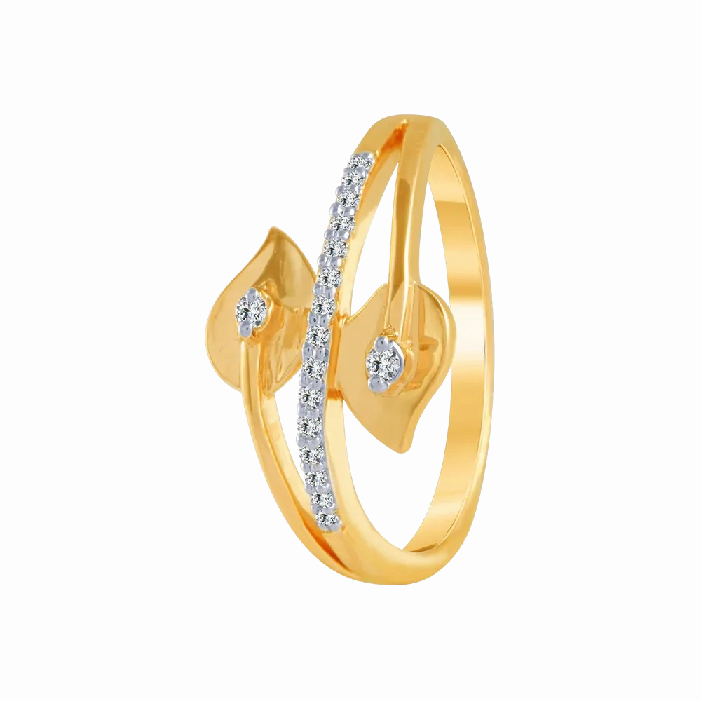 18KT (750) Yellow Gold And Diamond Ring For Women