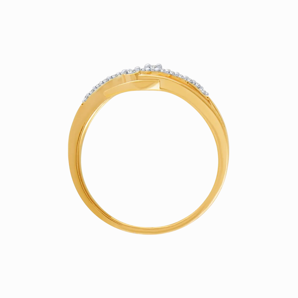 18KT (750) Yellow Gold And Diamond Ring For Women
