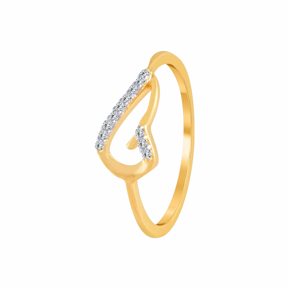18KT (750) Yellow Gold And Diamond Ring For Women