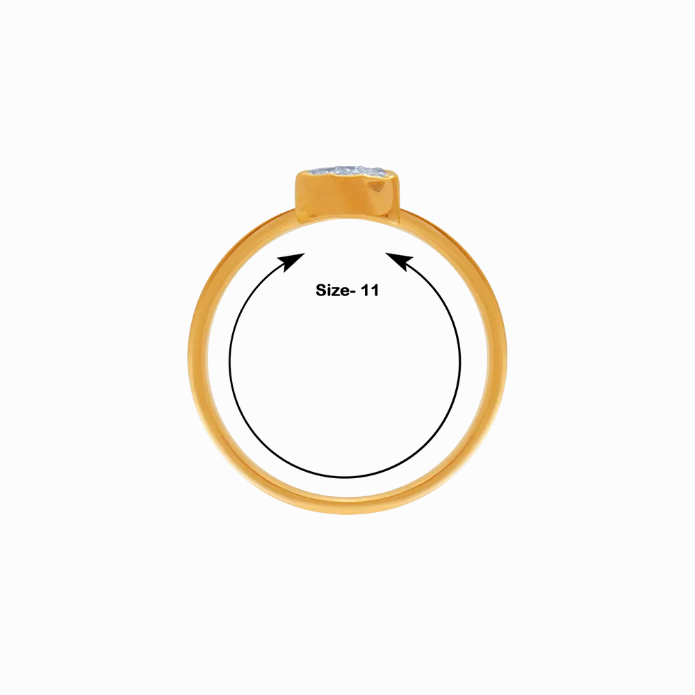 18KT (750) Yellow Gold And Diamond Ring For Women