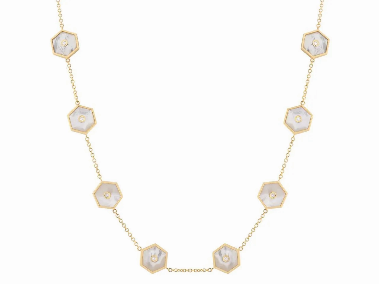 18kt Gold Miseno Mother Of Pearl Necklace