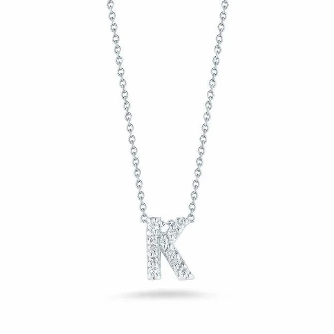 18kt Gold Roberto Coin Initial &amp;#34;K&amp;#34; Necklace