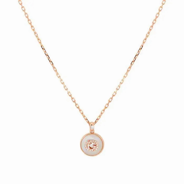 18KT RG GUCCI INTERLOCKING G NECKLACE