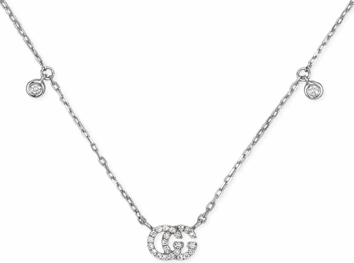 18KT WG GUCCI RUNNING G NECKLACE