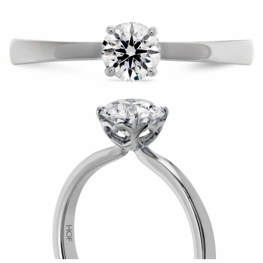 1.03ct Signature Diamond Solitaire Platinum Ring texture-diamond  