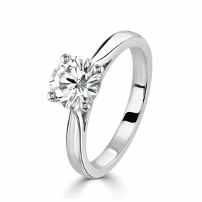 1.21ct Round Brilliant Cut Diamond Solitaire Platinum Ring texture-diamond  