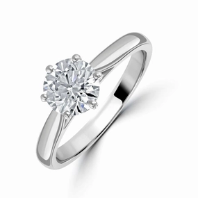 1.27ct Diamond Round Brilliant Cut Solitaire Platinum Ring texture-diamond  