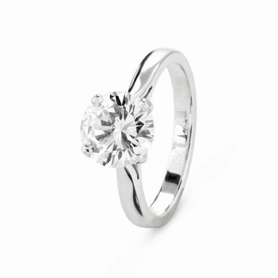 1.77ct Round Brilliant Cut Diamond Solitaire Platinum Ring texture-diamond  