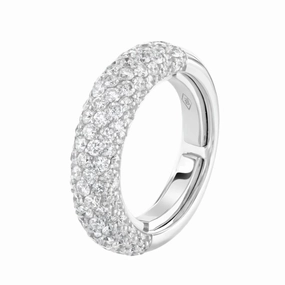 1.99ct Round Brilliant Cut Diamond Pave Set 18ct White Gold Half Eternity Ring texture-diamond  
