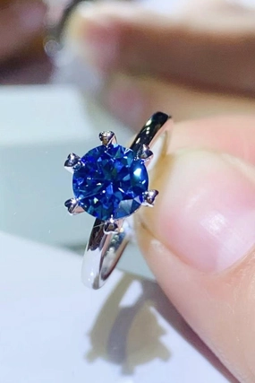 1 Carat Moissanite 6-Prong Solitaire Ring 