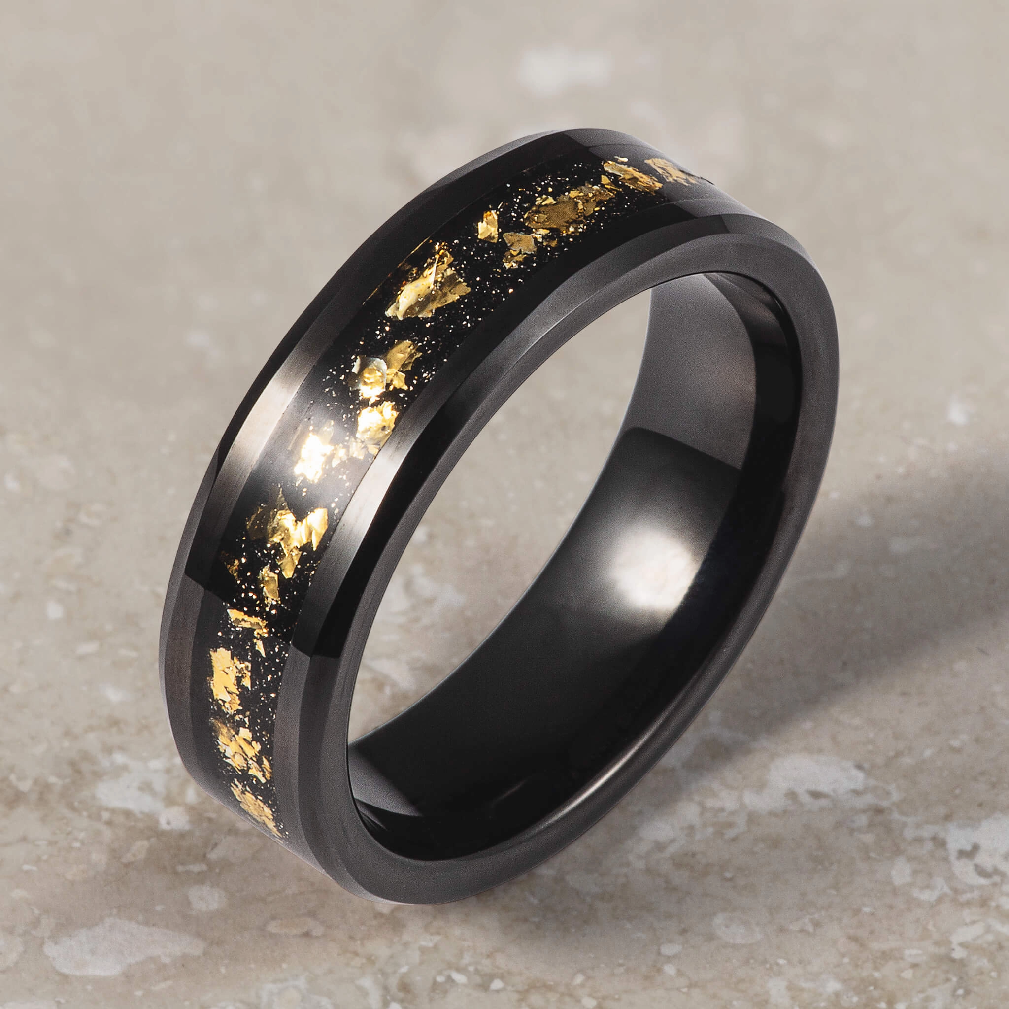 22K Gold Leaf Men's Ring