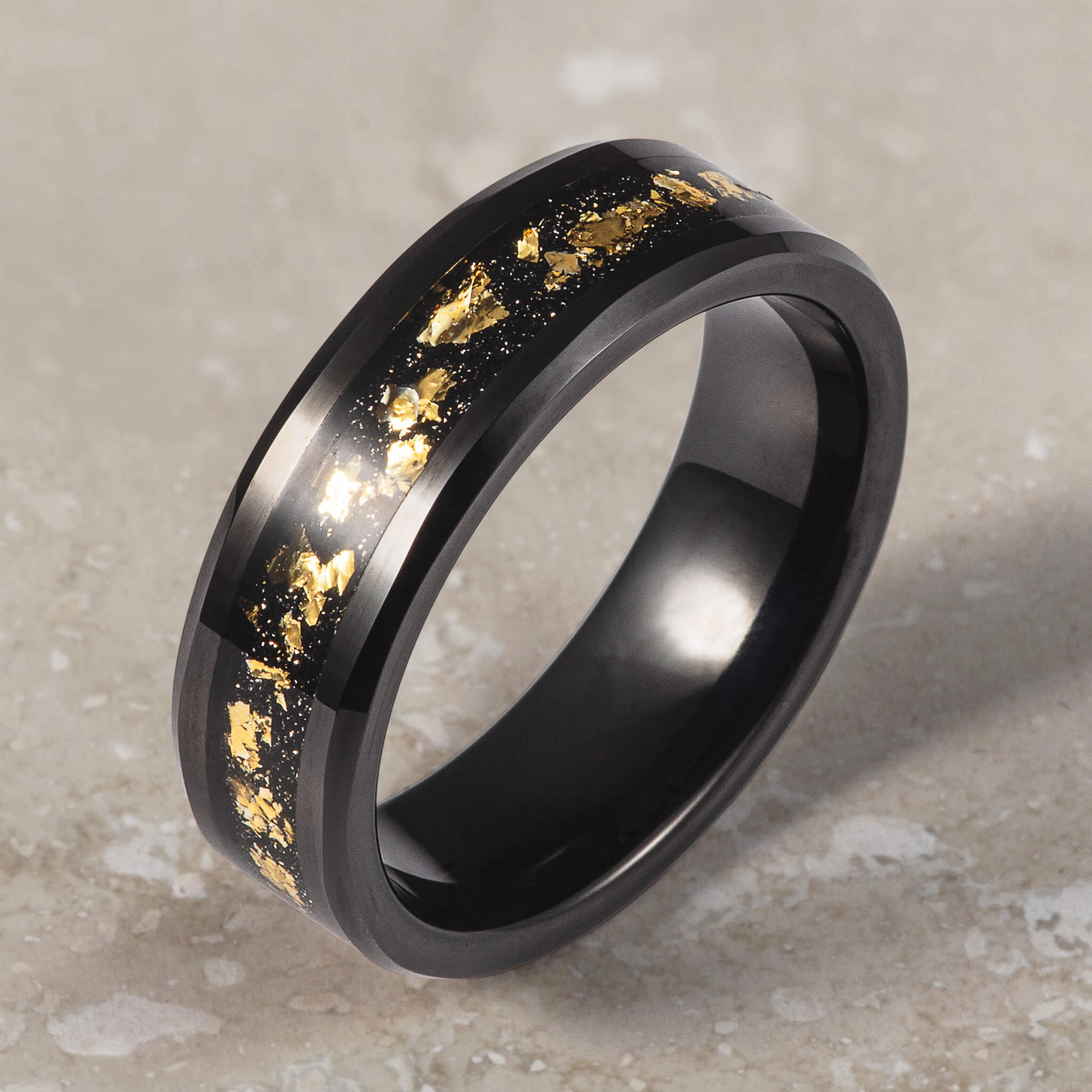 22K Gold Leaf Men's Ring