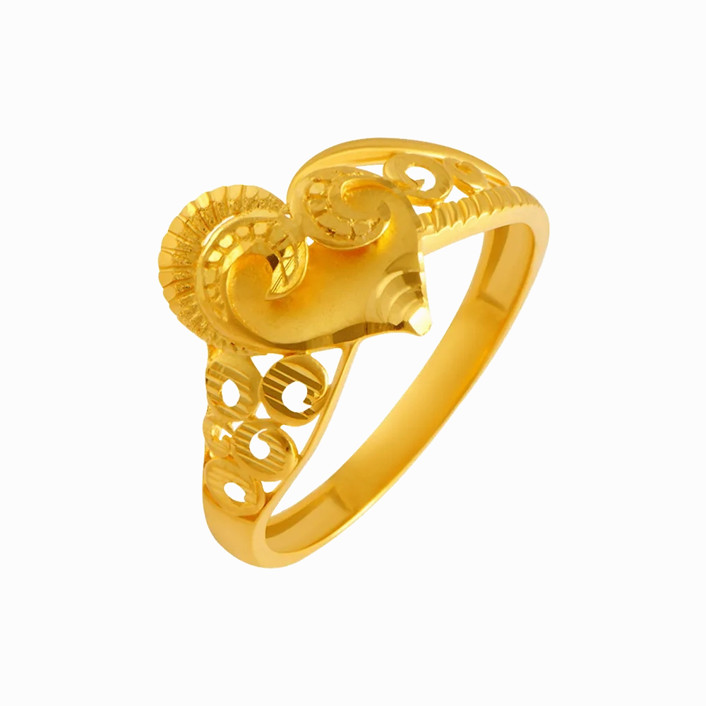 22KT Yellow Gold Ring For Women