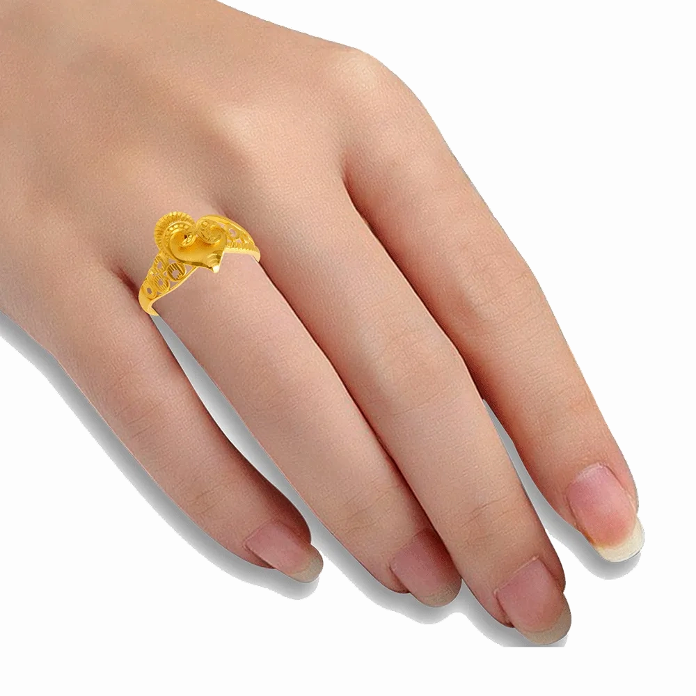 22KT Yellow Gold Ring For Women