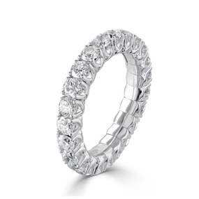 2.46ct 23-Round Brilliant Cut Diamond Expanding 18ct White Gold Full Eternity Ring texture-diamond  