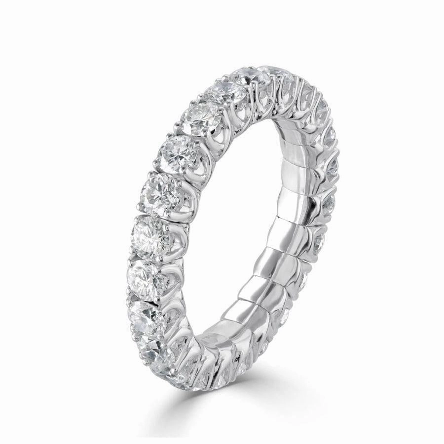 2.46ct 23-Round Brilliant Cut Diamond Expanding 18ct White Gold Full Eternity Ring texture-diamond  