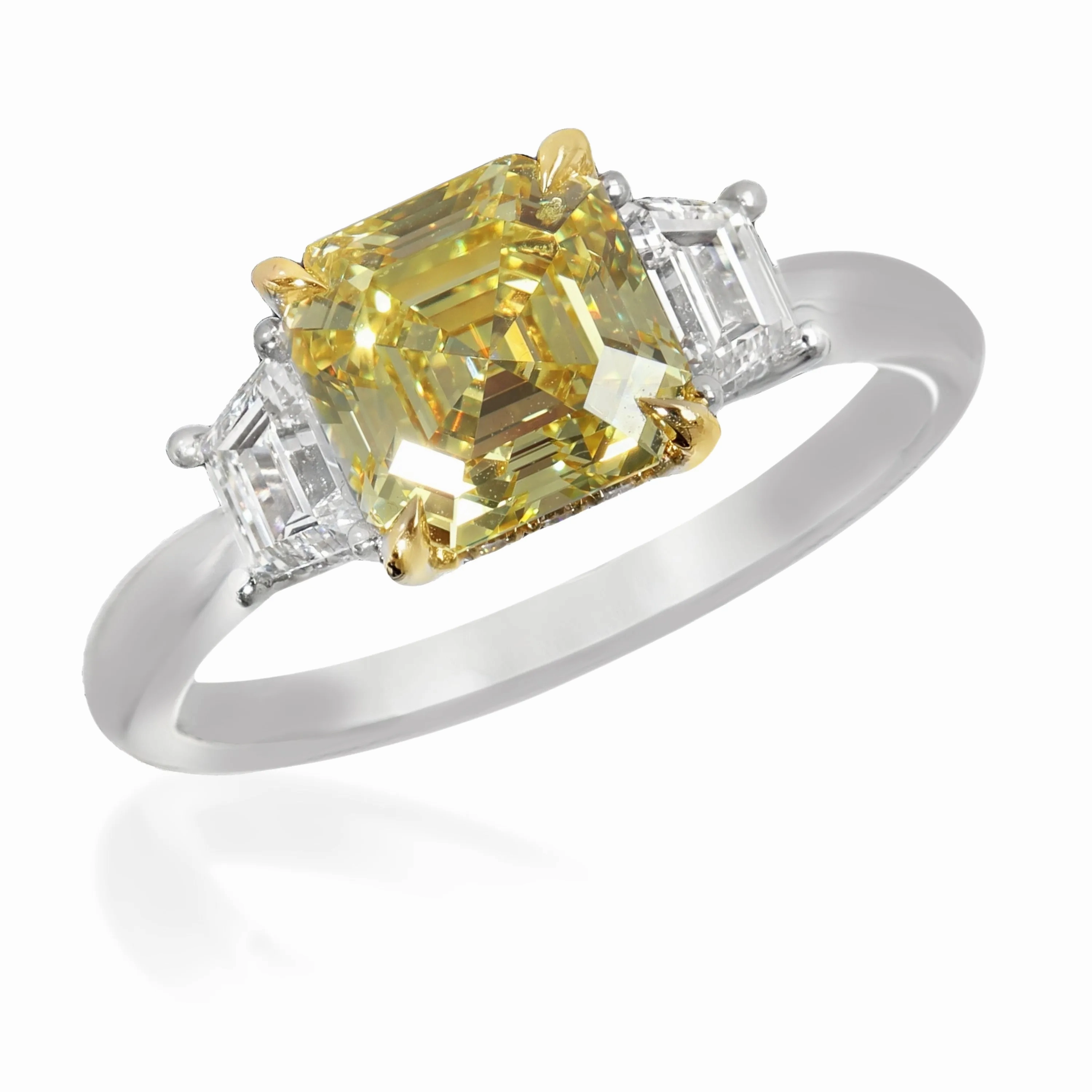 2.6 ctw Yellow Gold &amp; Platinum Lab-Grown Diamond Engagement Ring