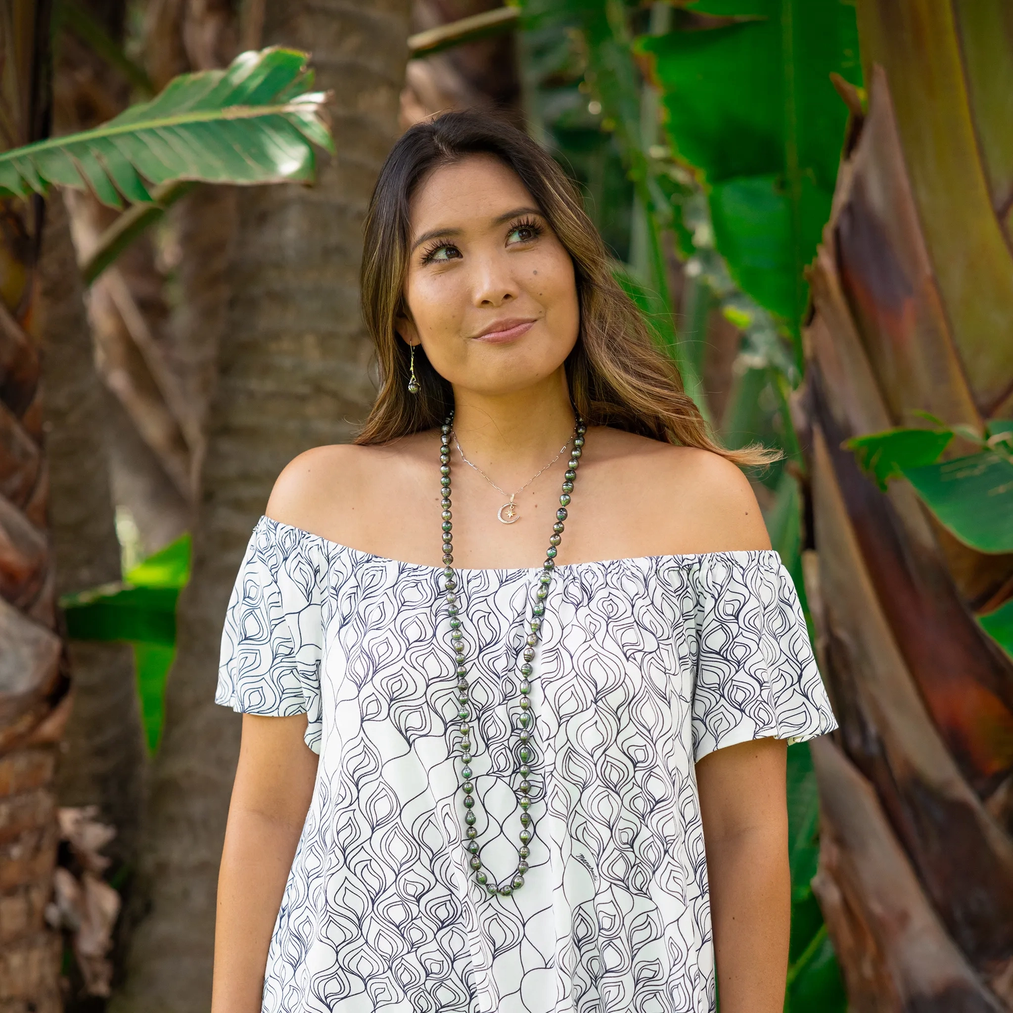 38-41&quot; Tahitian Black Pearl Strand - 8-10mm